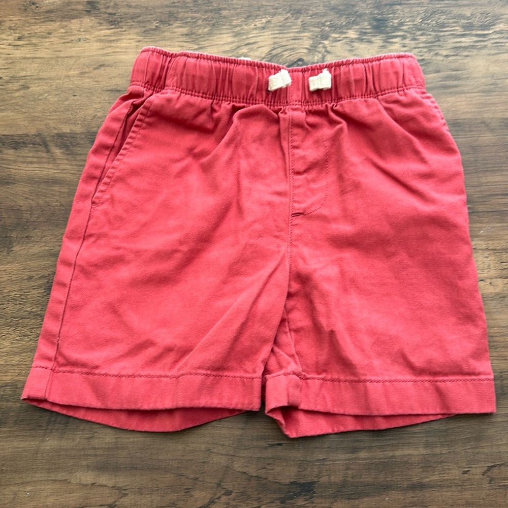 J Crew Crewcuts Boys' Drawstring Twill Dock Shorts | Red | Size 6